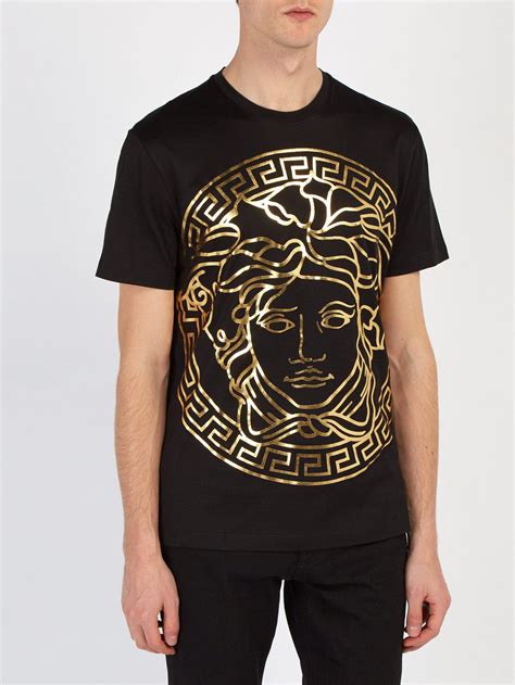 versace black and gold shirt